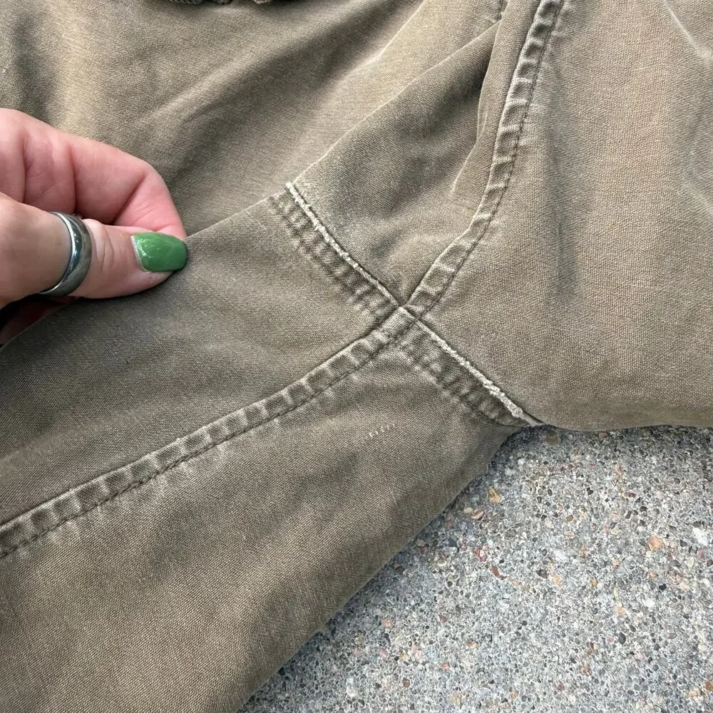 VTG Y2K Abercrombie and Fitch Paratrooper Cargo Canvas Shorts Drawcord Size 31